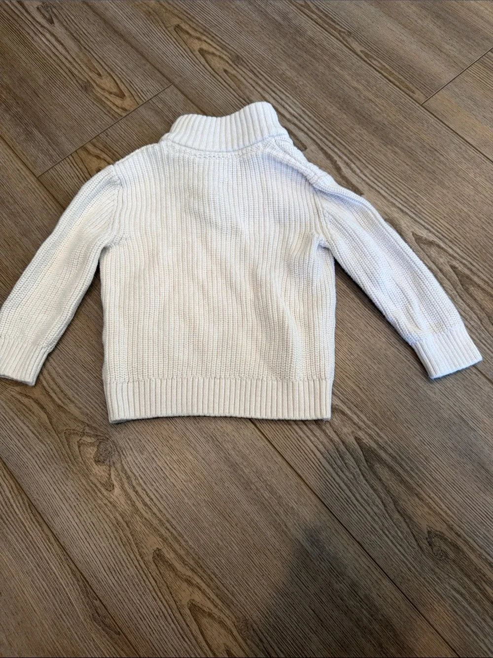 The Children's Place Cream Zip-Front Sherpa Sweater